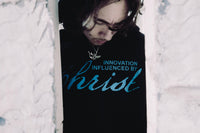 “INNOVATION INFLUENCED BY CHRIST” DISTRESSED PLUSH FLEECE HEAVY HOODIE