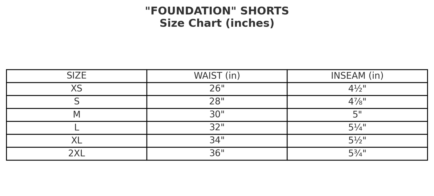 "FOUNDATION" SHORTS